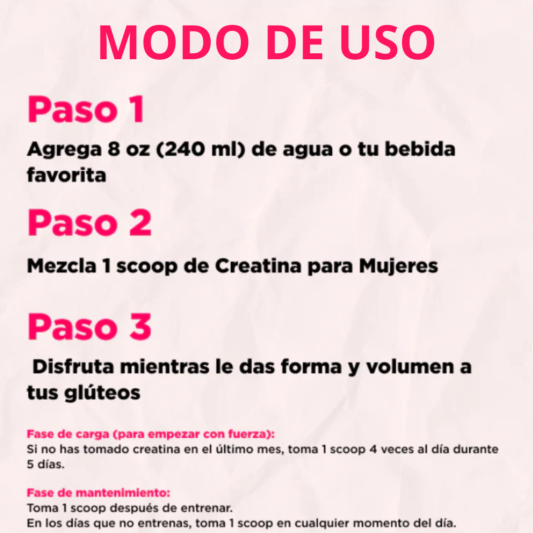 CREATINA MONOHYDRATE™ – Creatina de alta pureza para fuerza, energía y belleza femenina