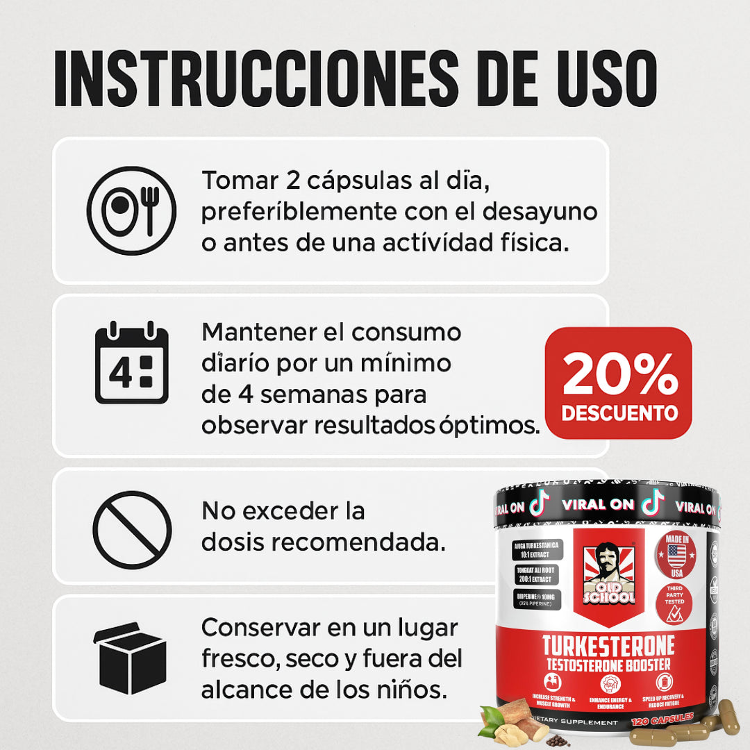 TURKESTERONE™ - Activador Natural de Testosterona y Deseo